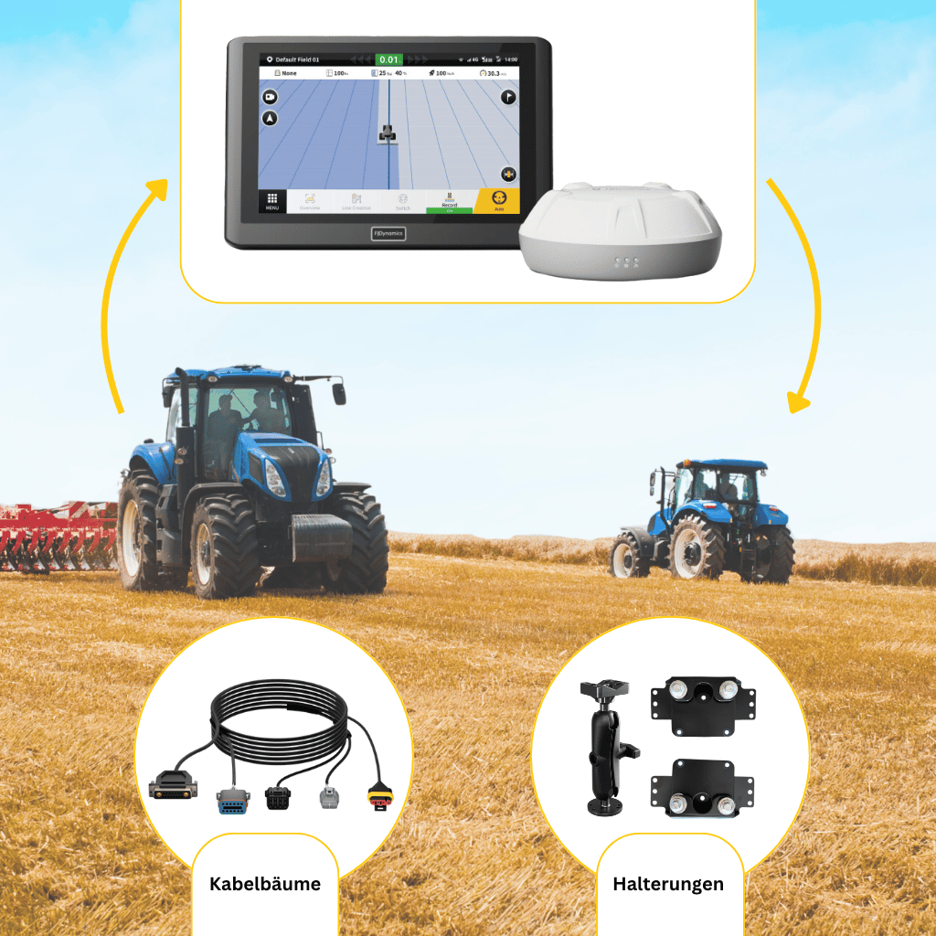 FJD AS2 Bundle - FJD AS2 mit dem Erweiterungssatz damit kannst du eine weitere Landmaschine mit RTK-Genauigkeit ausstatten.