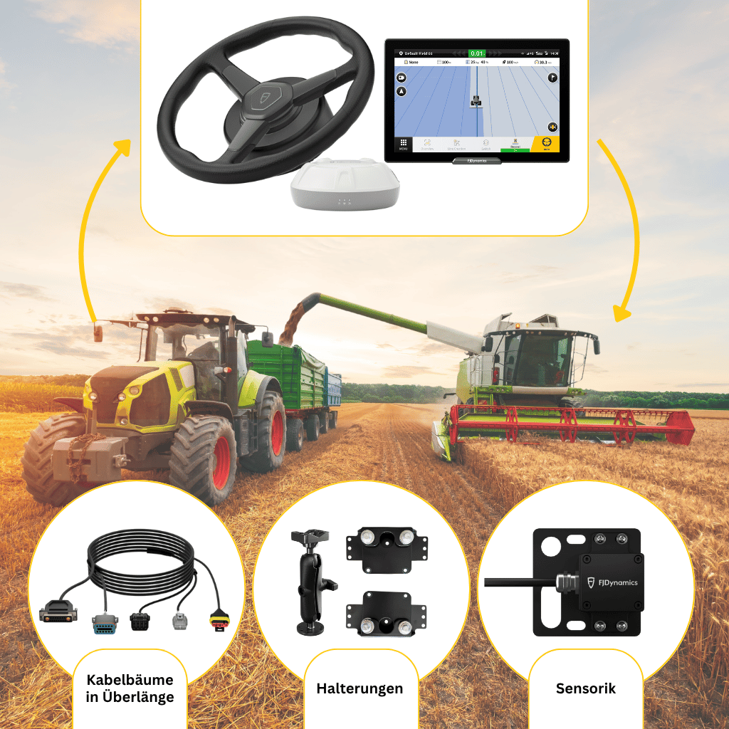 FJD AT2 Max Bundle - FJD AT2 Max speziell für Mähdrescher mit dem Erweiterungssatz damit kannst du eine weitere Landmaschine mit RTK-Genauigkeit ausstatten.
