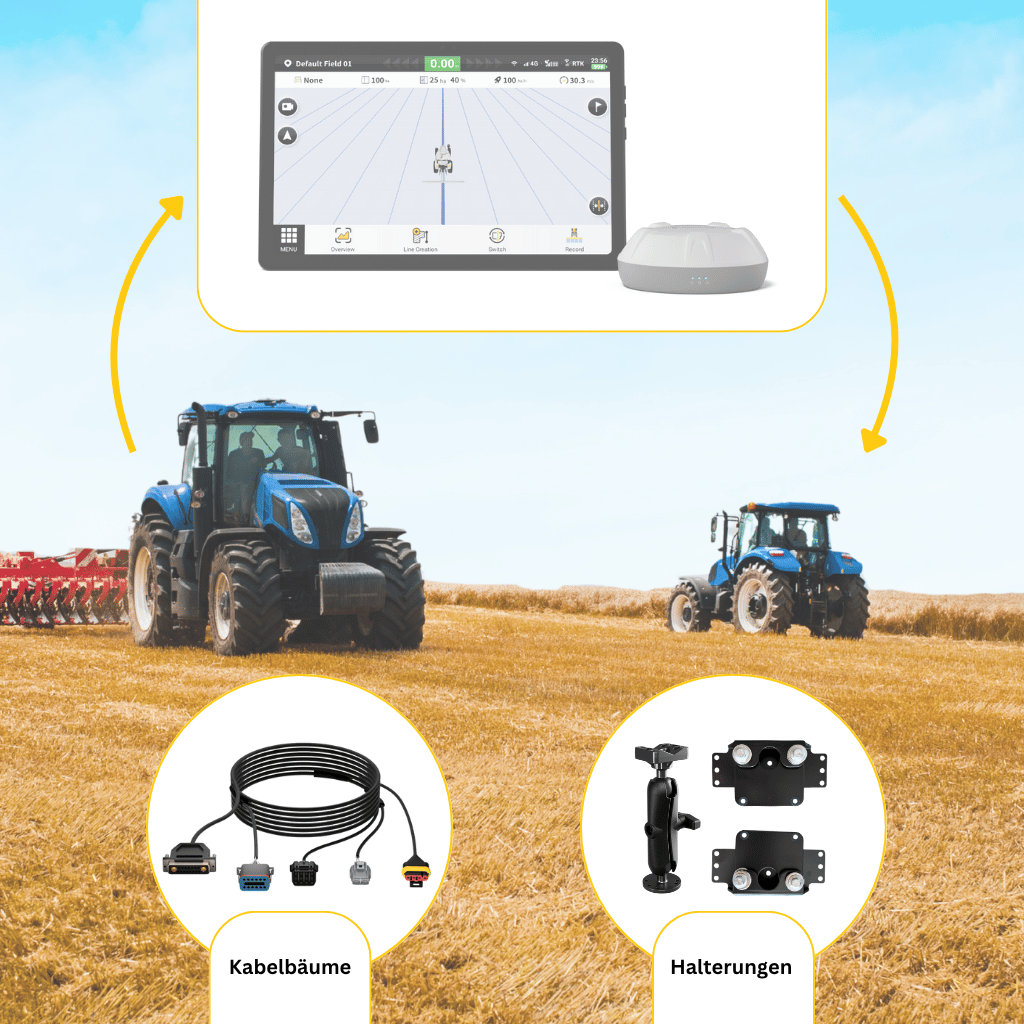 Erweiterungssatz für das FJD AG1 damit kannst du eine weitere Landmaschine mit RTK-Genauigkeit ausstatten.