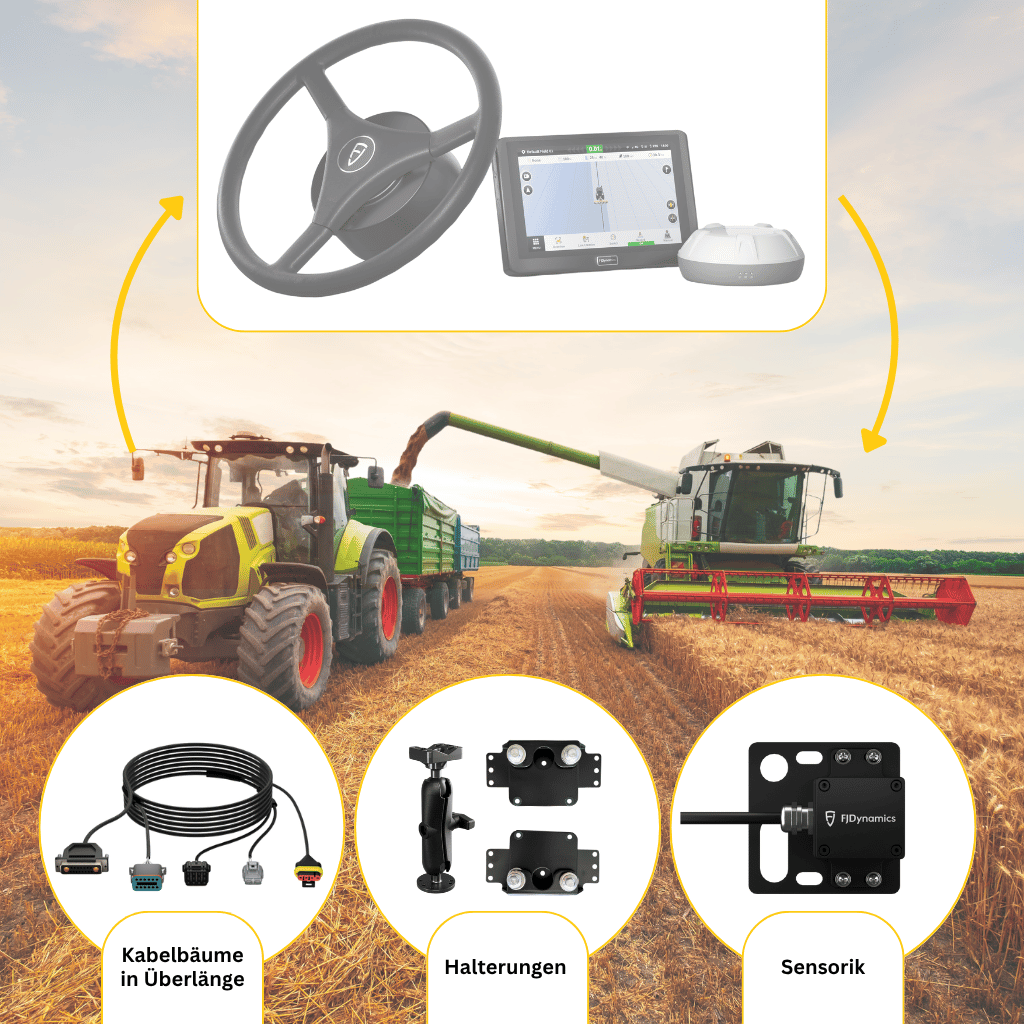 Erweiterungssatz für das FJD AT2 speziell für Mähdrescher damit kannst du eine weitere Landmaschine mit RTK-Genauigkeit ausstatten.