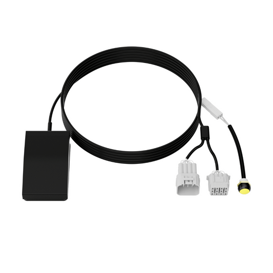 Der externe Taster mit Pedal ermöglicht das einfache Ein- und Ausschalten des Lenksystems per Knopfdruck oder Pedal.