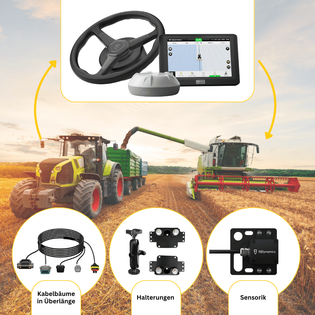 FJD AT2 Sonderedition Bundle - FJD AT2 Sonderedition mit Erweiterungssatz speziell für Mähdrescher damit kannst du eine weitere Landmaschine mit RTK-Genauigkeit ausstatten.